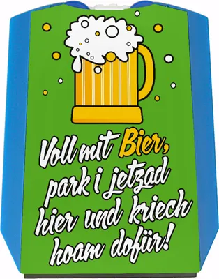 Produktbild von Bayrischer Spruch über Bier Parkscheibe in grün