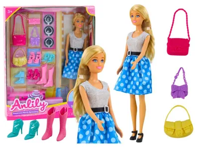 Immagine prodotto di LEAN Toys 14378 Bambola Anlily con lunghi capelli biondi e accessori