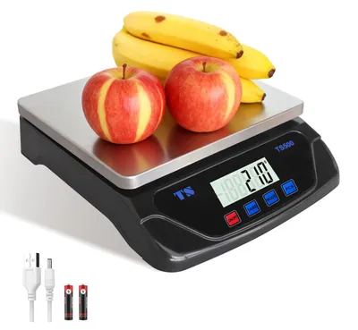 Immagine prodotto di Bilancia da cucina 30 kg - 1 g di precisione - Acciaio inossidabile - Piatto rimovibile - Funzione tara
