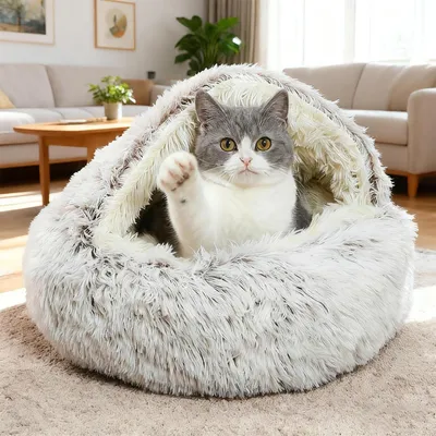Immagine prodotto di Cuccia morbida a forma di conchiglia per cani e gatti