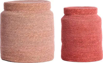 Produktbild von Light & Living - Korb BETANIA - Ø33x38cm - Rosa - 2er-Set
