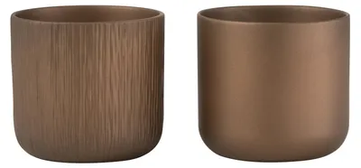 Produktbild von J-Line J-Line Blumentopf Gen - Keramik - Gold/Kupfer - Small - 2 Stück - Ø 13,5 Cm