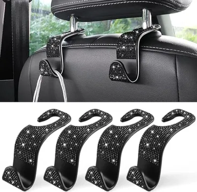 Crystal Bling Strass Kopfstützenhaken für Auto - 4er-Pack