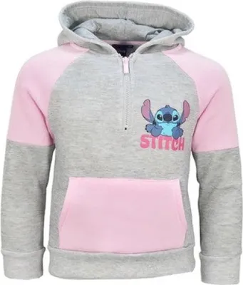 Produktbild von Disney Lilo und Stitch Kinder Mädchen Hoodie Kapuzenpullover Pulli – Grau / 92