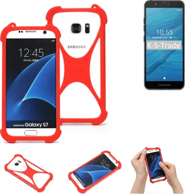 Produktbild von K-S-Trade Handy-Hülle kompatibel mit Fairphone Fairphone 3 Schutz-Hülle Bumper Silikon Schutz Hülle Cover Case Silikoncase Silikonbumper TPU