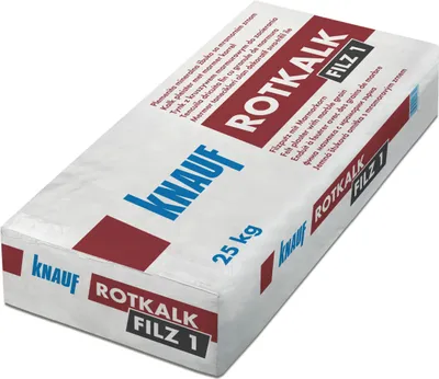 Obrázok produktu pre KNAUF Rotkalk Filz weiß 1mm 25kg