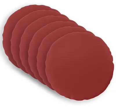 Image de vidaXL, housses de coussin, 6 pièces, modèle HEERLEN, couleur bordeaux, diamètre 60 cm, en polyester