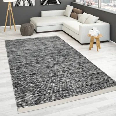 Produktbild von Handgewebter Teppich Flachgewebe 100% Wolle Skandinavischer Stil in vers. Farben Grösse 60x110 cm
