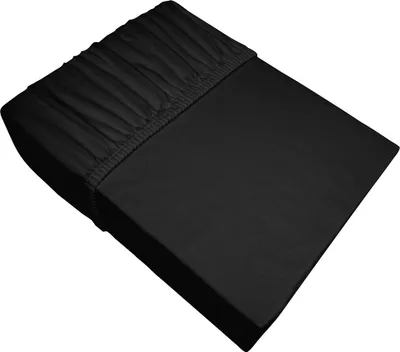 Immagine prodotto di Lenzuolo con angoli, con elastico, jersey, spesso 200x220 Nero