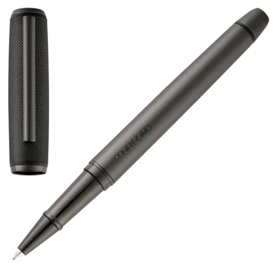 Produktbild von Hugo Boss Tintenroller Pace Schwarz Gunmetal mattes Chevron-Muster DIA.14/H.133 mm