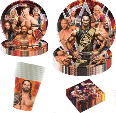 Imagen del producto de Juego de vajilla desechable para fiestas, incluye: platos de papel de 18 y 23 cm, 10 vasos, 20 servilletas, ideal para fiestas infantiles