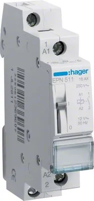 Produktbild von Hager Fernschalter 1Schließer EPN511 ** 12VAC 16A 1PLE