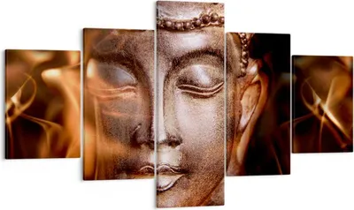 Produktbild von Bild auf Leinwand - Leinwandbild - Buddha Statue Geheimnis - 125x70cm - Wand Bild - Wanddeko - Leinwanddruck - Bilder - Kunstdruck - Wanddekoration - Leinwand bilder - Wandkunst - EA125x70-2620