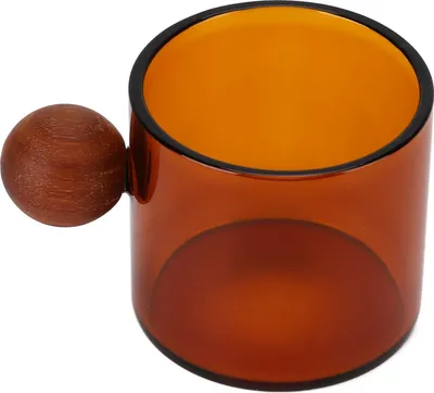 Zdjęcie produktu dla Szklany kubek do kawy przezroczysty żaroodporny szklany kubek do kawy z drewnianym uchwytem na imprezę biurową BarBrown