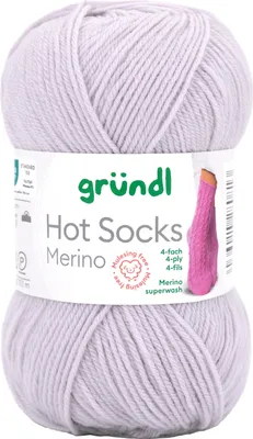 Immagine prodotto di Gründl Hot Socks Merino 50 g/200 m 4 strati uni 75 % lana vergine (Merino) /25% poliammide 11 grigio chiaro