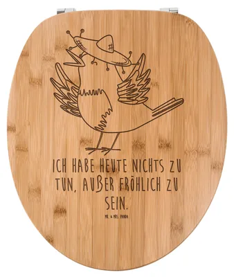 Produktbild von Mr. & Mrs. Panda WC Sitz Rabe Sombrero - Transparent - Geschenk, Vogel, Vögel, Deckel, Klodeckel, Toilettendeckel, Motivation, WC-Brille, Spruch Positiv, Gute Laune