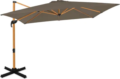 Produktbild von Vonroc Freitragender Premium-Sonnenschirm Pisogne 300x300cm – Um 360Grad drehbar – Neigbar - Holz