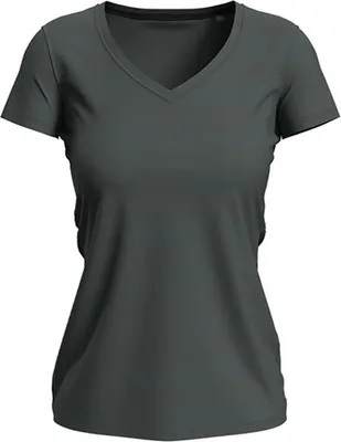 Produktbild von Stedman ST9710 | Women V-Neck Claire Damen T-Shirt - Farbe: Slate Grey (Solid) - Größe: L