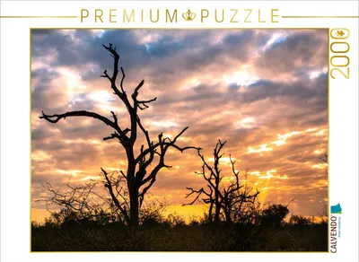 Produktbild von CALVENDO Puzzle Abendstimmung in der Savanne 2000 Teile Puzzle quer | 2000 Teile Lege-Größe 90x67cm Foto-Puzzle für glückliche Stunden