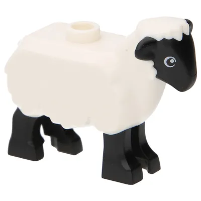 Produktbild von LEGO® Schaf Minifigur Weiß - 74188pb01 NEU! Menge 10x