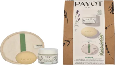 Immagine prodotto di Olio essenziale di lavanda 50ml/Barretta per il corpo e il viso 50gr/Guanti di luffa 1x Payot Herbier Il tuo set benefico