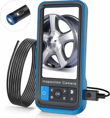 Produktbild von Teslong MS450 Endoskop mit 4,5"-Display, 8mm-Sonde, Doppelkamera, 15m Kabel