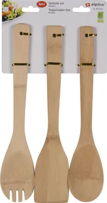 Immagine prodotto di Set di spatole in bambù Alpina 29,5 cm 3 pezzi