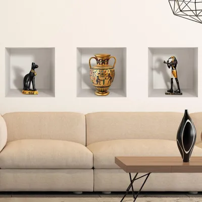 Obrázek produktu pro 3D samolepky se staroegyptskými soškami, 40 x 120 cm
