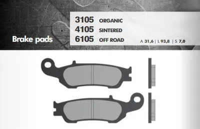Obrázok produktu pre Brzdové Doštice Kh450 Yz/Yzf Predné 08-16 (Ft 3105)