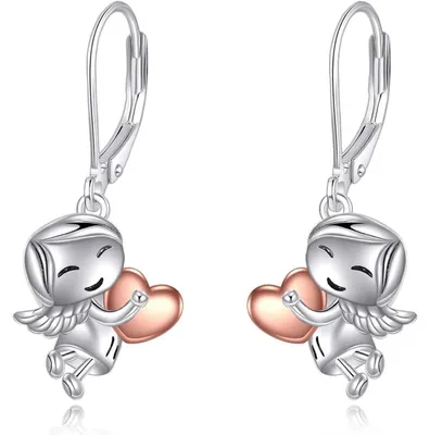 Immagine prodotto di Orecchini in argento sterling 925, design unicorno, bradipo, axolotl, con chiusura a leva, per donne e ragazze