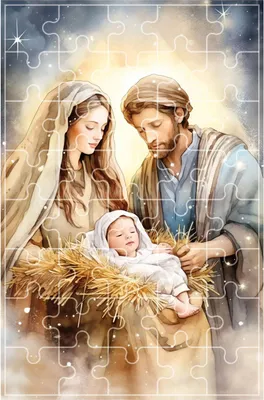 Produktbild von Weihnachtspuzzle 40 Teile Heilige Familie Weihnachten