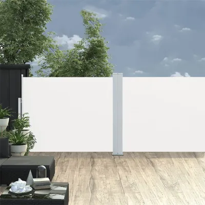 Obrázek produktu pro The Living Store Výsuvná boční markýza krémová 140 x 1000 cm