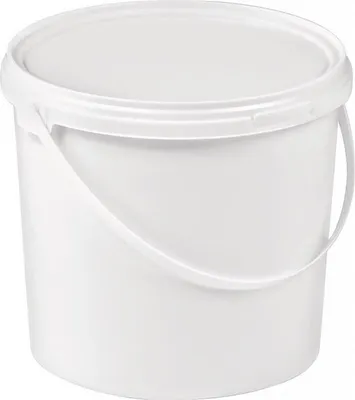 Produktbild von Eimer 5l Kunststoff,lebensmittelecht weiß Bügelgriff Stülpdeckel D.188mm H.214mm