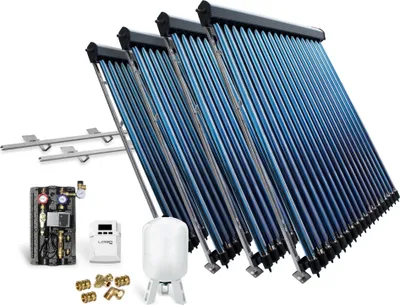 Produktbild von Röhrenkollektor Solarpaket Vakuumröhrenkollektor HP22-4 14,44 m² Flachdach Solar
