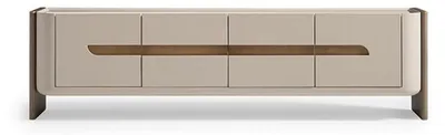 Produktbild von Sideboard RTV Lowboard TV Ständer Beige Holz Wohnzimmer Schrank Modern