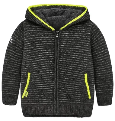 Obrázek produktu pro Hřejivý pletený hoodie pro děti s kapsami