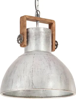 Produktbild von vidaXL Hängelampe Industriestil 25 W Silbern Rund 40 cm E27