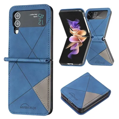Produktbild von König Design Hülle kompatibel mit Samsung Galaxy Z Flip4 5G Kunststoff Soft Handyhülle - Handy Case Blau