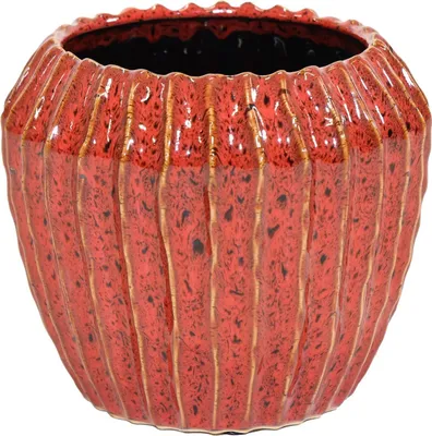 Produktbild von Blumentopf Topf Übertopf ruby Ide Rib Ø16,5cm H14cm Keramik Pflanztopf Herbst