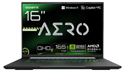 Produktbild von GIGABYTE AERO X16 2WHA3DEC65AP - Gigabyte Notebook 16" - Ryzen AI 9 HX 370 - RTX 5070 - 96GB RAM - 10 TB NVMe - Win11