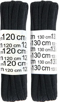 Produktbild von Schnürsenkel Trekking "2 Paar" - Schuhriemen - Schwarz - 120cm/130cm - Flach
