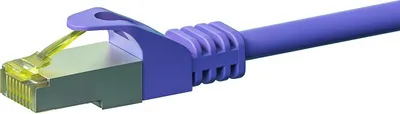 Produktbild von RJ45 Netzwerkkabel S/FTP (PiMF), mit CAT 7 Rohkabel, Violett, 5m