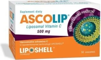 Produktbild von Ascolip Liposomal Vitamin C 500 mg Johannisbeere 30