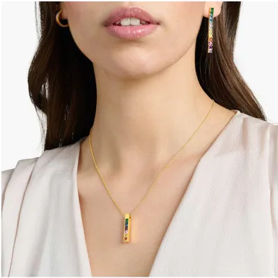 Immagine prodotto di Collana THOMAS SABO con ciondolo "Pietre colorate" incidibile, 40