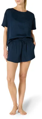 Produktbild von A. Essentials Damen Pyjama-Set Aus Satin Mit Trägertop Und Shorts In Relaxed-Fit