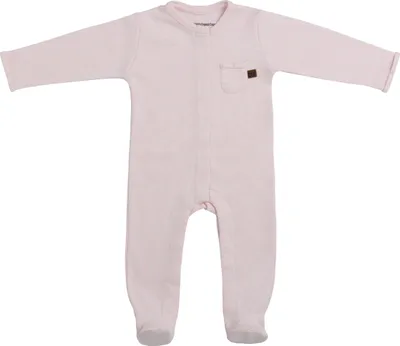 Produktbild von Baby's Only Strampler mit Füßen Melange - Klassisch Rosa - 56 - 100% Baumwolle