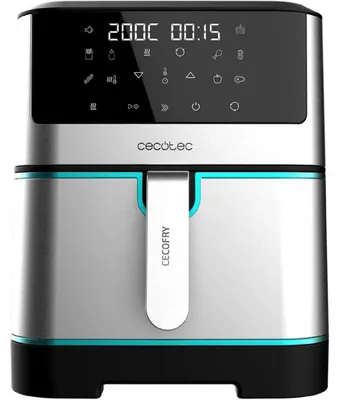 Produktbild von Cecotec Cecofry Supreme 8000, Low Fat Fritteuse, 8 l, 30 °C, 230 °C, Einzelbild, Schwarz, Edelstahl