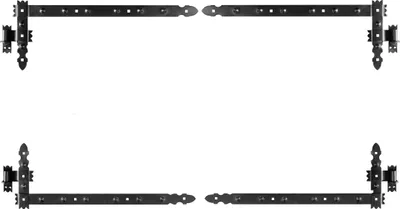 Produktbild von Winkelband Winkelbänder Türbänder Türband Torband Torbänder Schwarz Pulverbeschichtet - Größe: 800 (4 Teile)