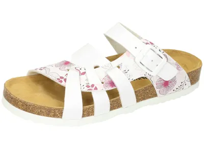 Produktbild von Dr. Brinkmann Damen Pantolette Muster besondere Riemenführung, Größe:40 EU, Farbe:Rosa