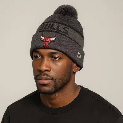 Obrázek produktu pro Pánská zimní čepice New Era Knit Medium NBA Jake Cuff Beanie Chicago Bulls - UNI